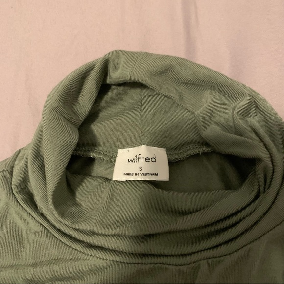 Aritzia Wilfred Dark Green Long Sleeve Bodysuit w Thong-cut Bottom - Picture 3 of 3